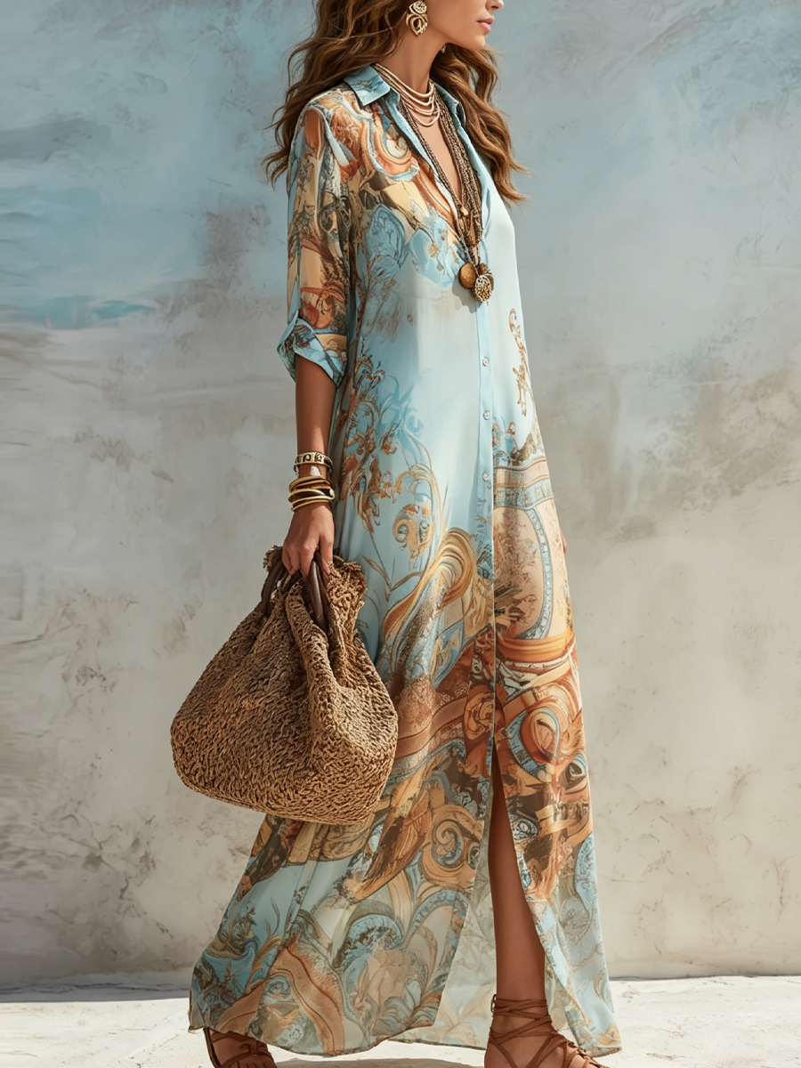 Baroque | Elegante Abito Estivo Fluente