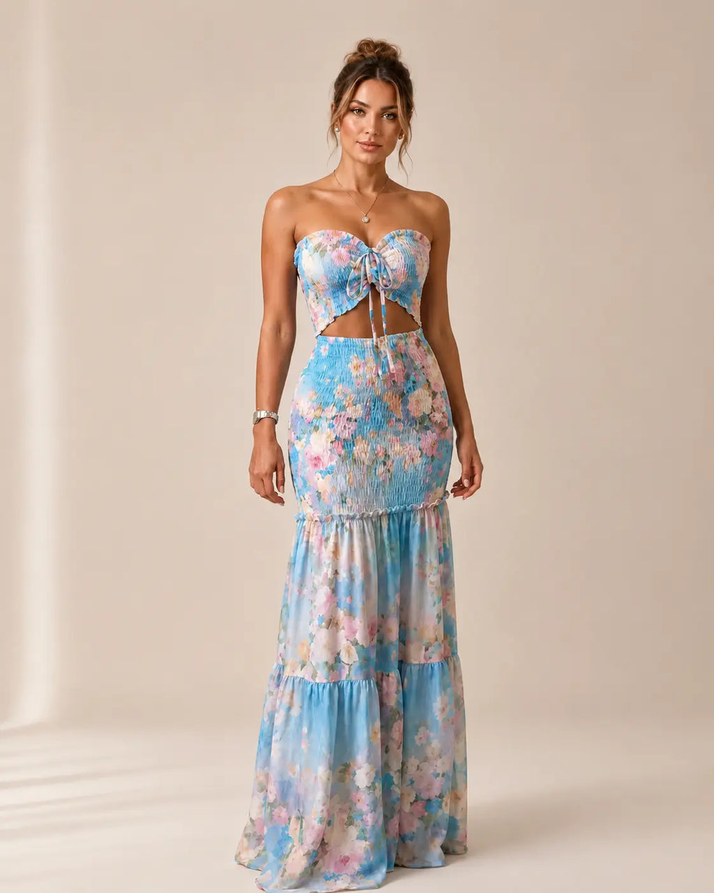 Alessia | Set Maxi Tropicale con Laccio Frontale
